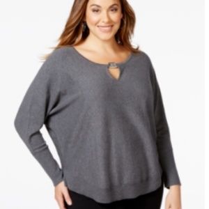 INC International Concepts Keyhole Neck Sweater-3X